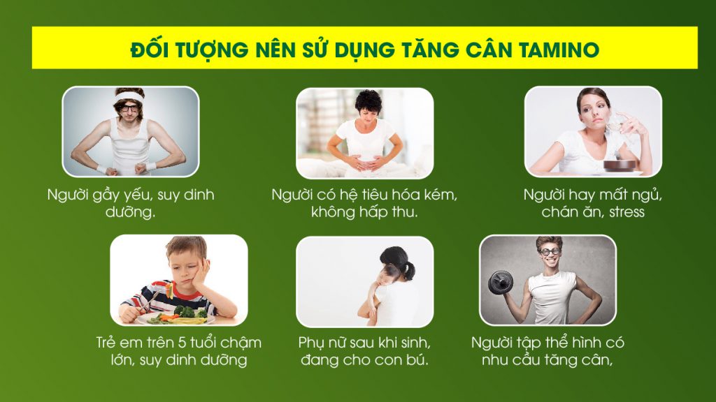 Đối tượng nên sử dụng tăng cân tamino