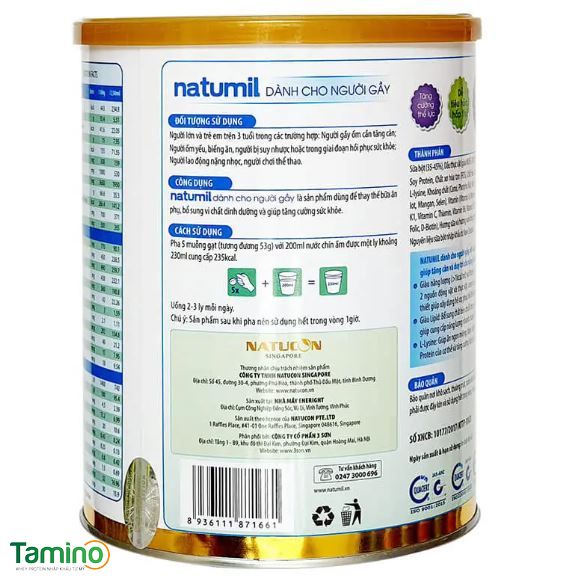 Thành Phần dinh dưỡng từ sữa Natumil